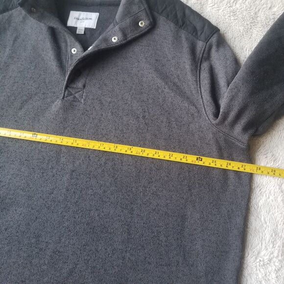 Goodfellow Sweater Men's XXL Grey Swiss Army Pullover Jacket Gray Sweatshirt - Picture 6 of 7